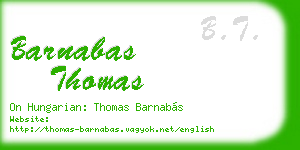 barnabas thomas business card